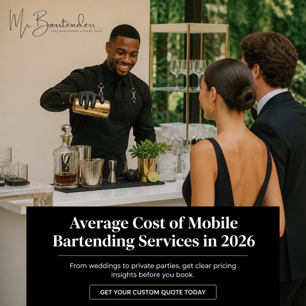 Average Cost of Mobile Bartending Services in 2026