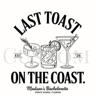 Last Toast on the Coast Bachelorette Glassware
