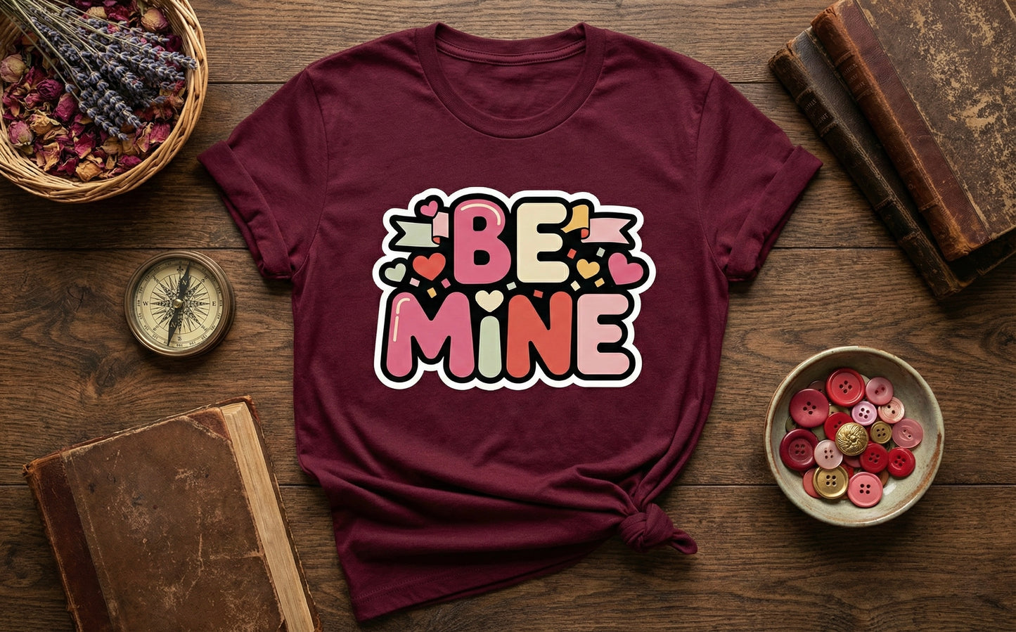 Retro "Be Mine" Valentine's Day T-Shirt